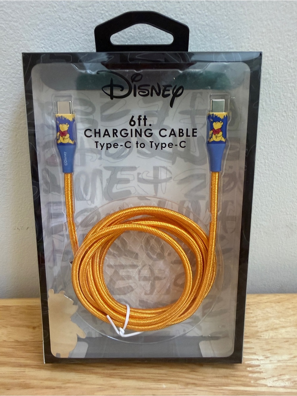 Disney Winnie The Pooh - Type C to Type C 6 Foot Charging Cable New In Box